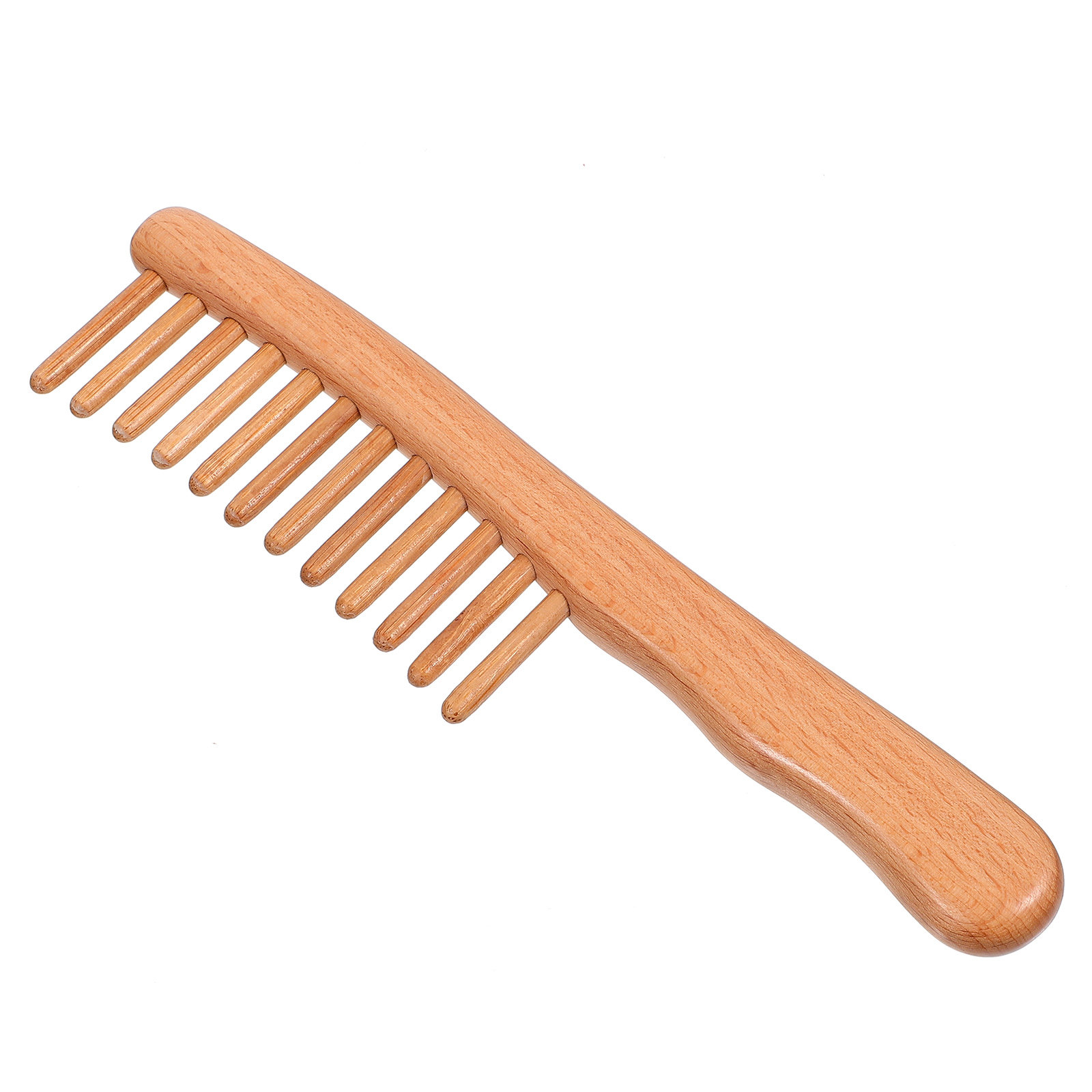 Hair Care Naturally - 1 Stück polierter Massagekamm aus Naturholz,