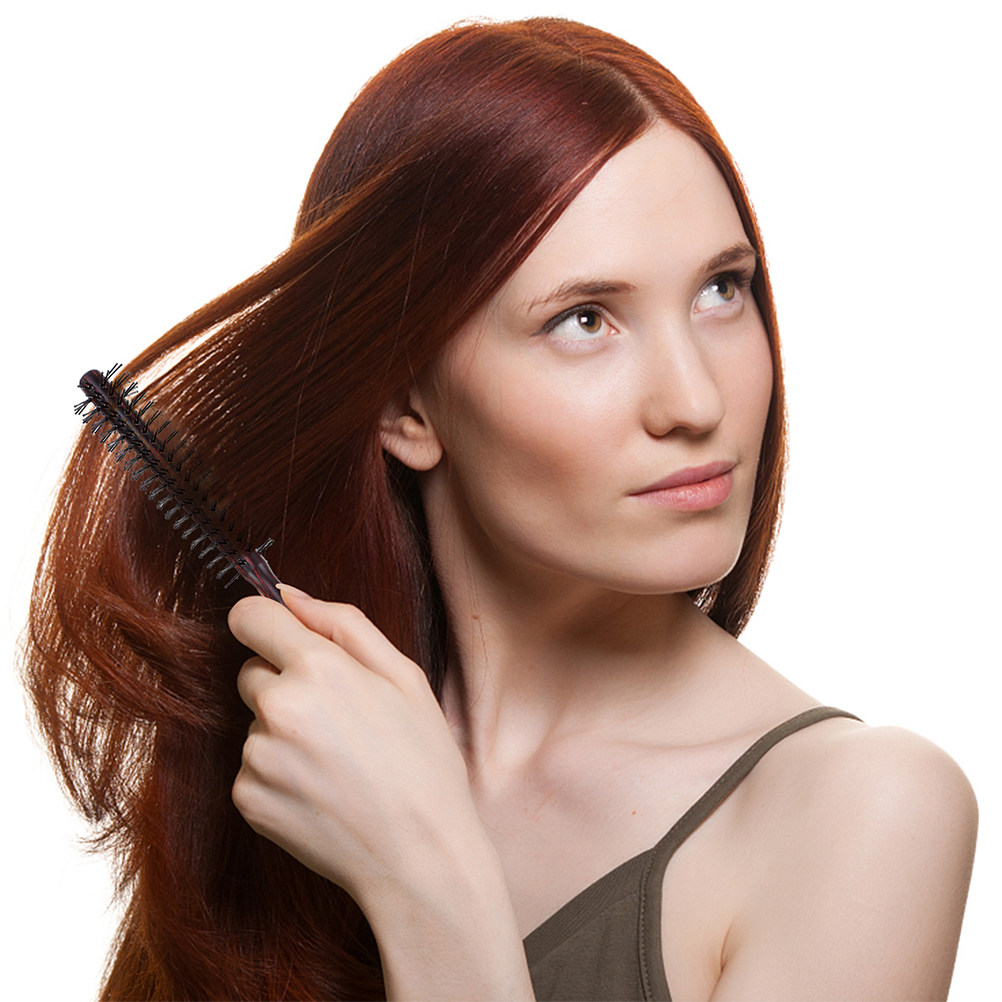 Hair Care In Salon - 2 Stück Runde Holz-Haarbürste, Lockenkamm mit