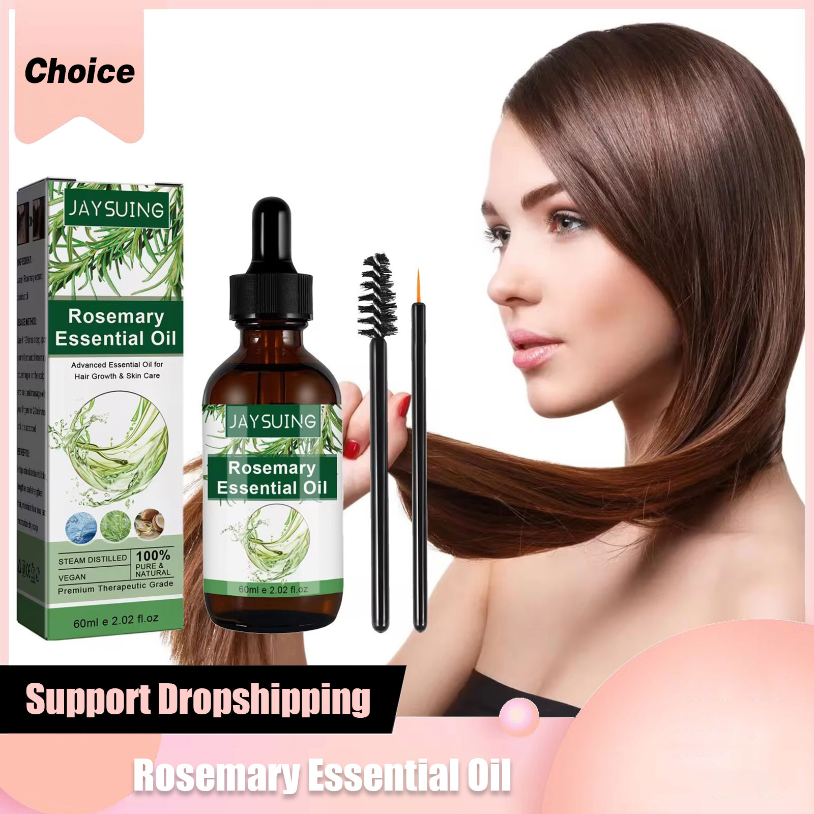 Hair Care For Hair Growth - Ätherisches Rosmarinöl für Haarwachstum, Behandlung von