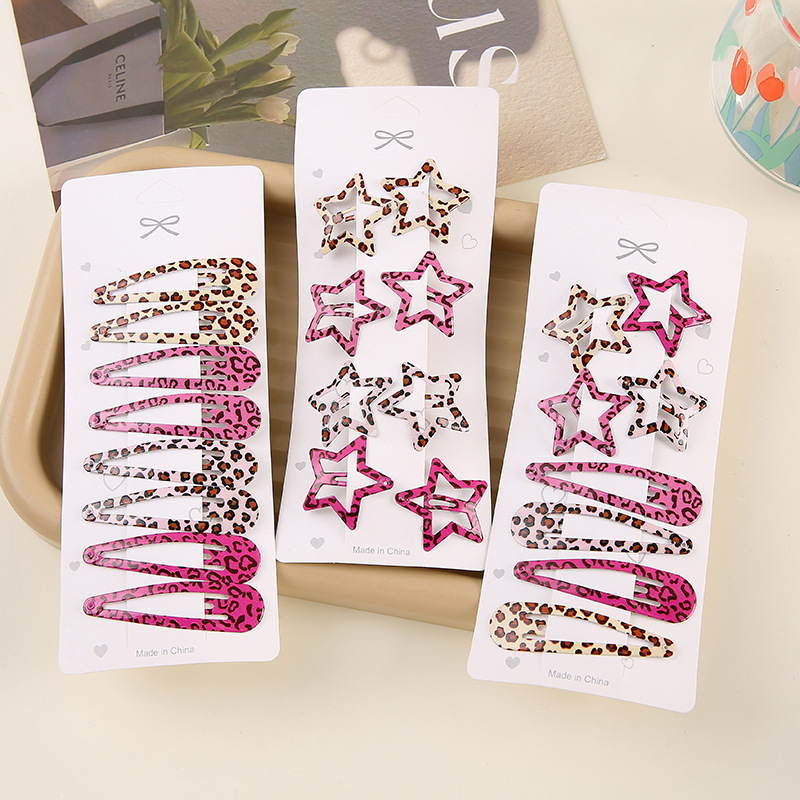 Hair Care Gift Set - Einfache Leopardenmuster Haarnadeln Set Frauen Mädchen