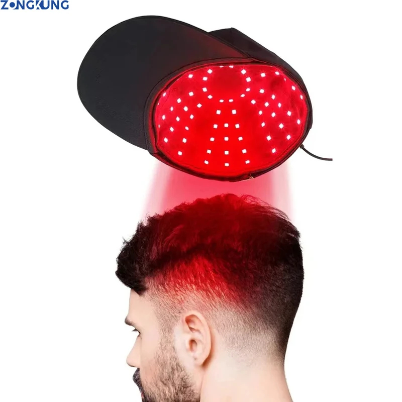 Hair Care For Hair Growth - 660nm 850nm Rotlicht-Infrarot-Haartherapie-Kappe gegen Haarausfall, entspannende